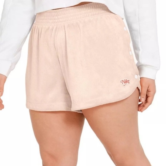Women's Nike Shorts Nike Side Snap Shorts Size 2X Shimmer - Picture 1 of 6